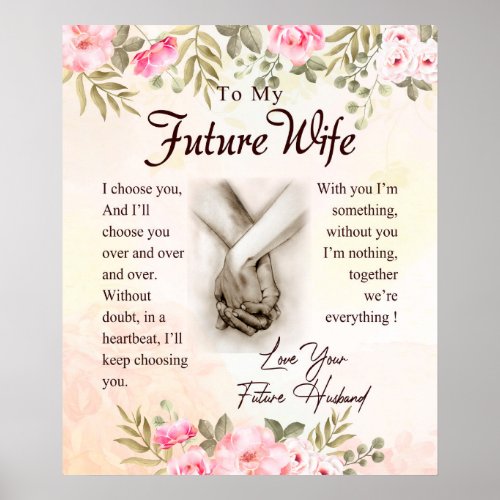 Personalized Letter To My Future Wife Poster