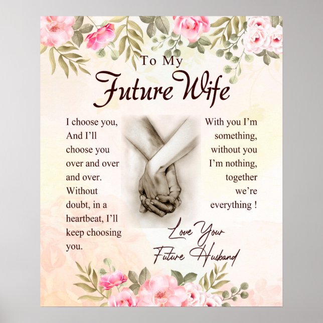 Personalized Letter To My Future Wife, Poster (Front)