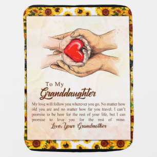 Personalized Letter To My Granddaughter, Baby Blanket