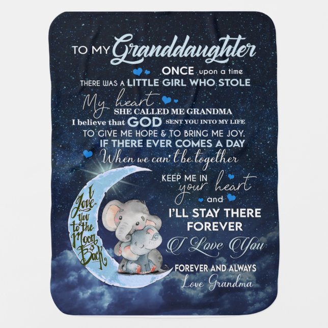 Personalized Letter To My Granddaughter, Baby Blanket (Front)