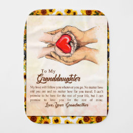 Personalized Letter To My Granddaughter, Baby Burp Cloth