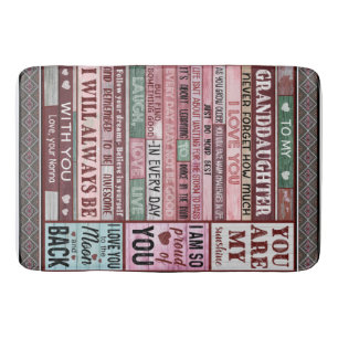 Personalized Letter To My Granddaughter Bath Mat