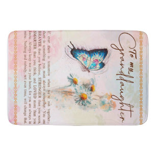 Personalized Letter To My Granddaughter Bath Mat