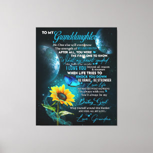 Personalized Letter To My Granddaughter Canvas Print