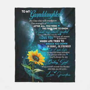 Personalized Letter To My Granddaughter Fleece Blanket