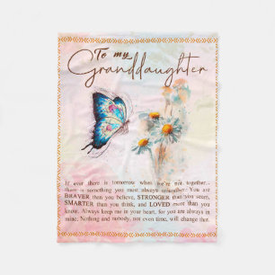 Personalized Letter To My Granddaughter Fleece Blanket