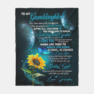 Personalized Letter To My Granddaughter Fleece Blanket