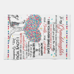 Personalized Letter To My Granddaughter From Gran Kitchen Towel