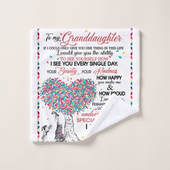 Personalized Letter To My Granddaughter From Gran Wash Cloth (Wash Cloth)