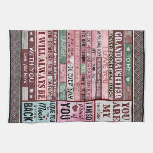 Personalized Letter To My Granddaughter Kitchen Towel