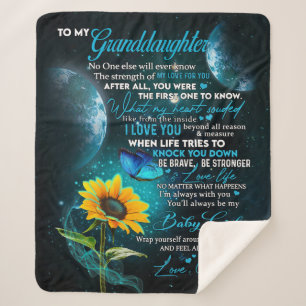 Personalized Letter To My Granddaughter Sherpa Blanket