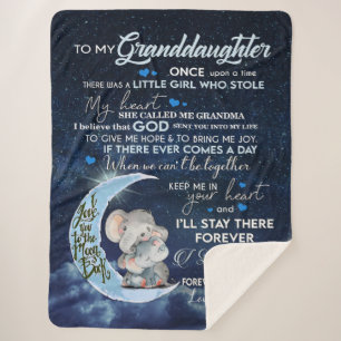 Personalized Letter To My Granddaughter, Sherpa Blanket