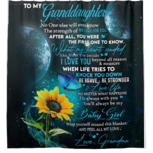 Personalized Letter To My Granddaughter Shower Curtain
