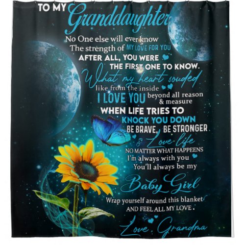 Personalized Letter To My Granddaughter Shower Curtain