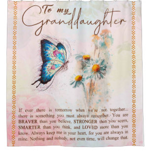 Personalized Letter To My Granddaughter Shower Curtain