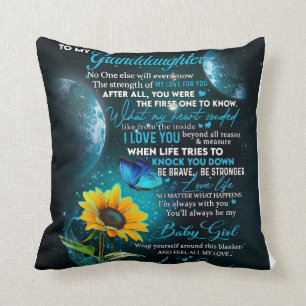 Personalized Letter To My Granddaughter Throw Pillow
