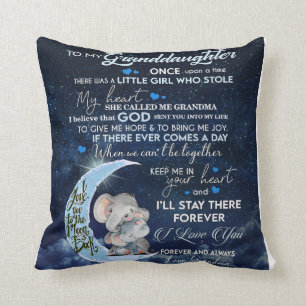 Personalized Letter To My Granddaughter Throw Pillow