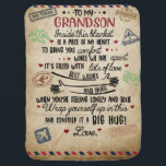 Personalized Letter To My GrandSon, Birthday Gift Baby Blanket<br><div class="desc">Personalized Letter To My GrandSon,  Birthday Gift</div>