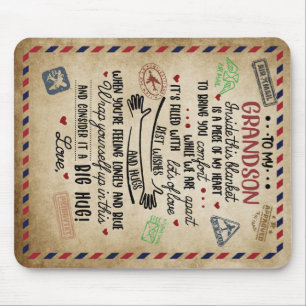 Personalized Letter To My GrandSon, Birthday Gift Mouse Pad