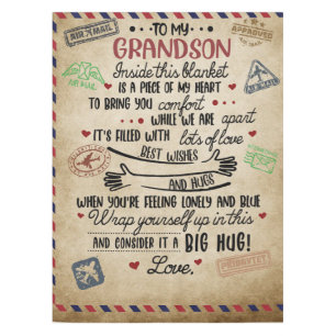 Personalized Letter To My GrandSon, Birthday Gift Tablecloth