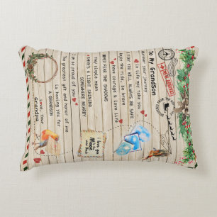 Personalized Letter To My Grandson From Grandpa, Accent Pillow