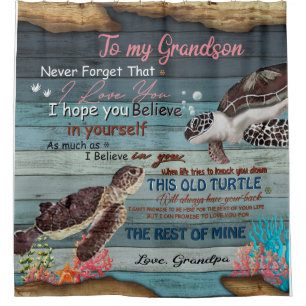 Personalized Letter To My Grandson From Grandpa Shower Curtain