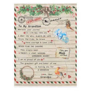 Personalized Letter To My Grandson From Grandpa Tablecloth