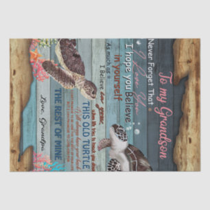 Personalized Letter To My Grandson From Grandpa Tissue Paper