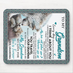 Personalized Letter To My Grandson, Love Grandson Mouse Pad
