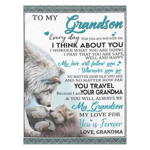 Personalized Letter To My Grandson Love Grandson Tablecloth