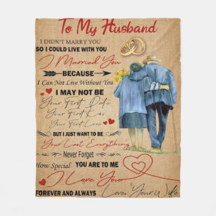 Personalized Letter To My Husband Fleece Blanket