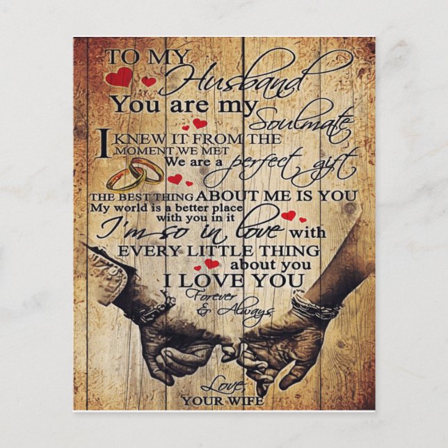 Personalized Letter to My Husband | Home Decor Flyer (Front)