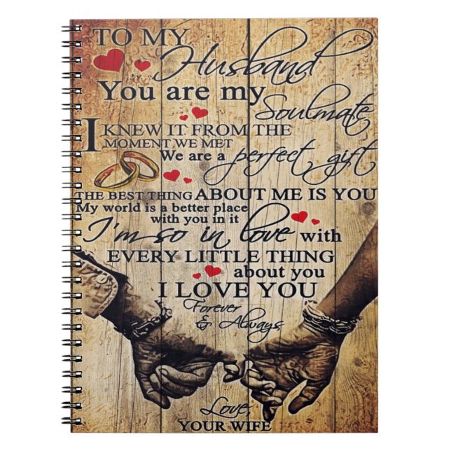Personalized Letter to My Husband | Home Decor Notebook (Front)