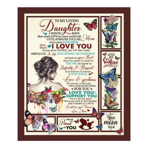 Personalized Letter To My Loving Daughter Photo Print