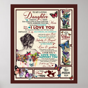 Personalized Letter To My Loving Daughter Poster