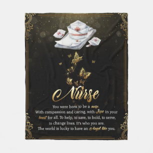 Personalized Letter To My Nurse Fleece Blanket