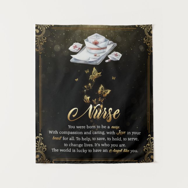 Personalized Letter To My Nurse Tapestry (Front)