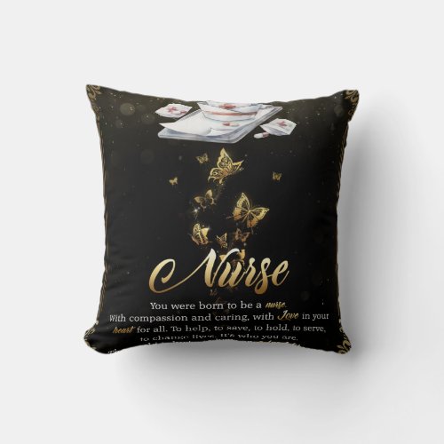 Personalized Letter To My Nurse Throw Pillow