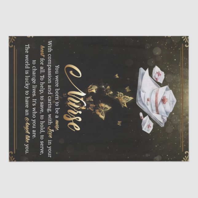 Personalized Letter To My Nurse Tissue Paper (Front)