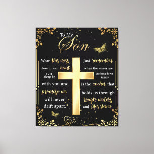 Personalized Letter To My Son Canvas Print