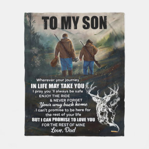 Personalized Letter To My Son From Dad Blanket,