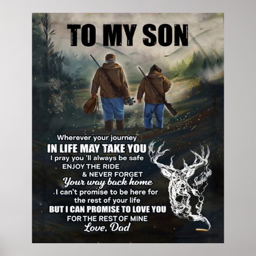 Personalized Letter To My Son From Dad Blanket Poster