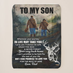 Personalized Letter To My Son From Dad Blanket, Sherpa Blanket