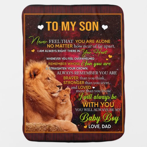 Personalized Letter To My Son From Dad Blanket So Baby Blanket