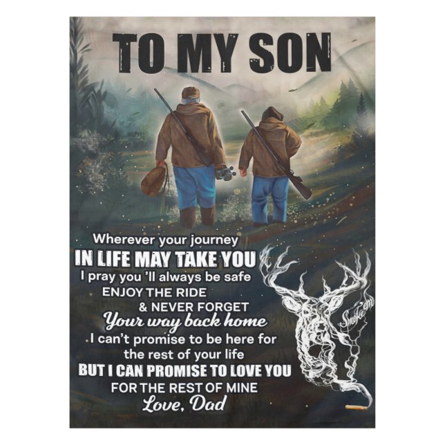 Personalized Letter To My Son From Dad Blanket, Tablecloth (Front)