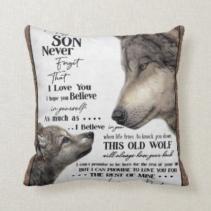 Personalized Letter To My Son From Dad Throw Pillow
