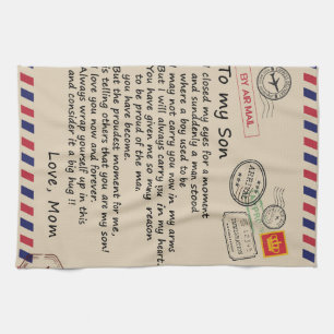 Personalized Letter To My Son From Mom Kitchen Towel