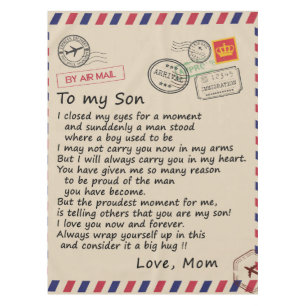 Personalized Letter To My Son From Mom Tablecloth