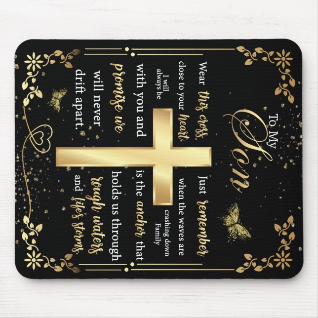 Personalized Letter To My Son Mouse Pad (Front)