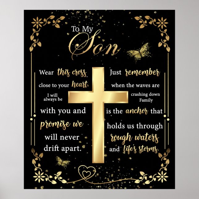 Personalized Letter To My Son Poster (Front)